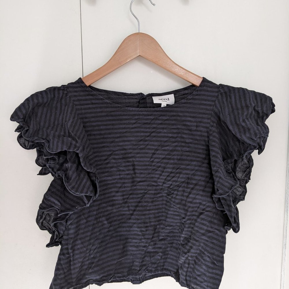 Seed midrif frilly top